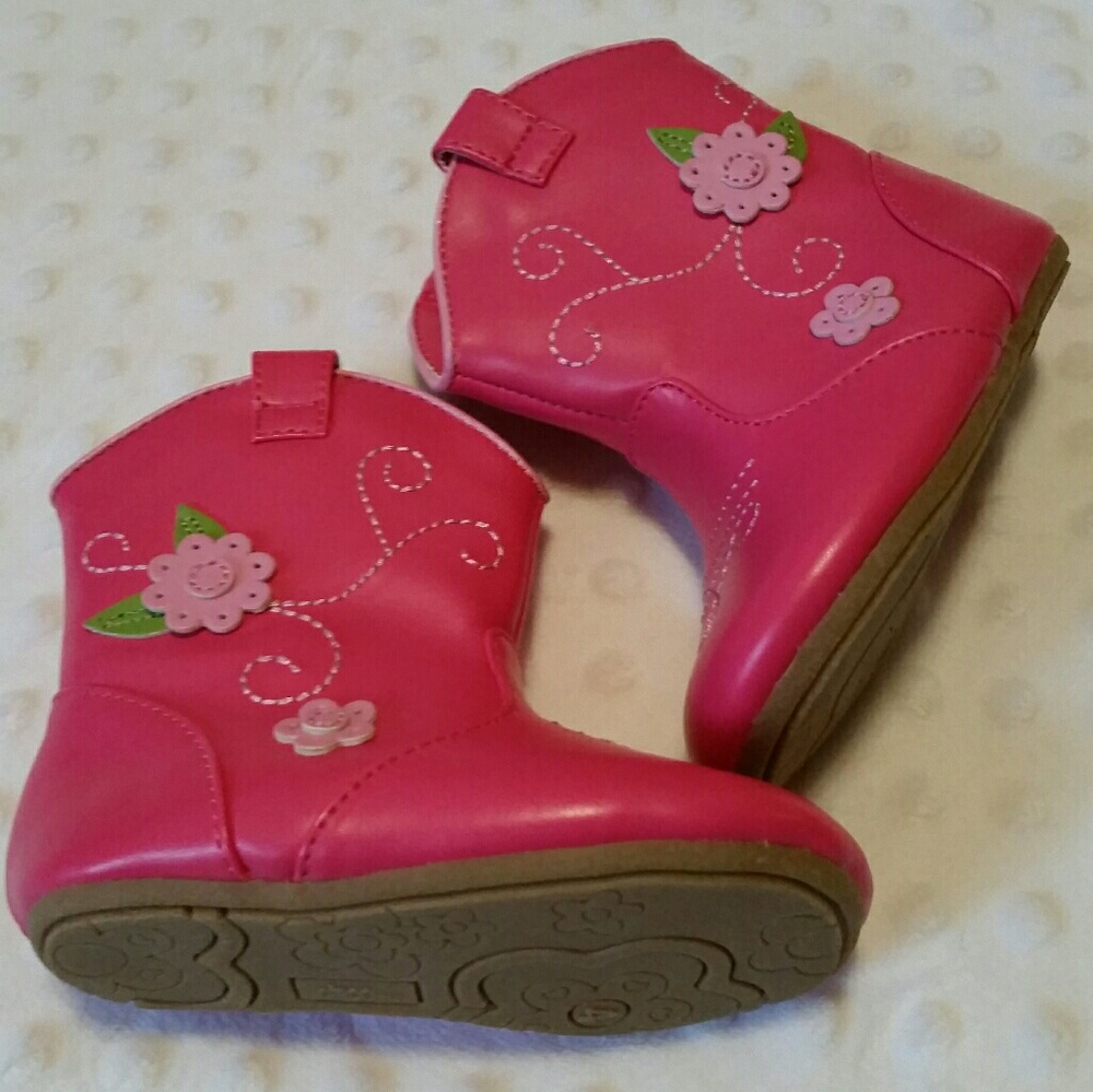 Dark Pink Cowboy Style Boots